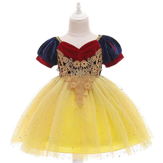 Robe de costume de cosplay de princesse Blanche-Neige