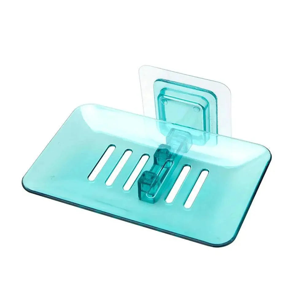 Porte-savon à ventouse pour salle de bain - Boîte à savon transparente avec égouttoir - Support mural à ventouse pour douche de salle de bain