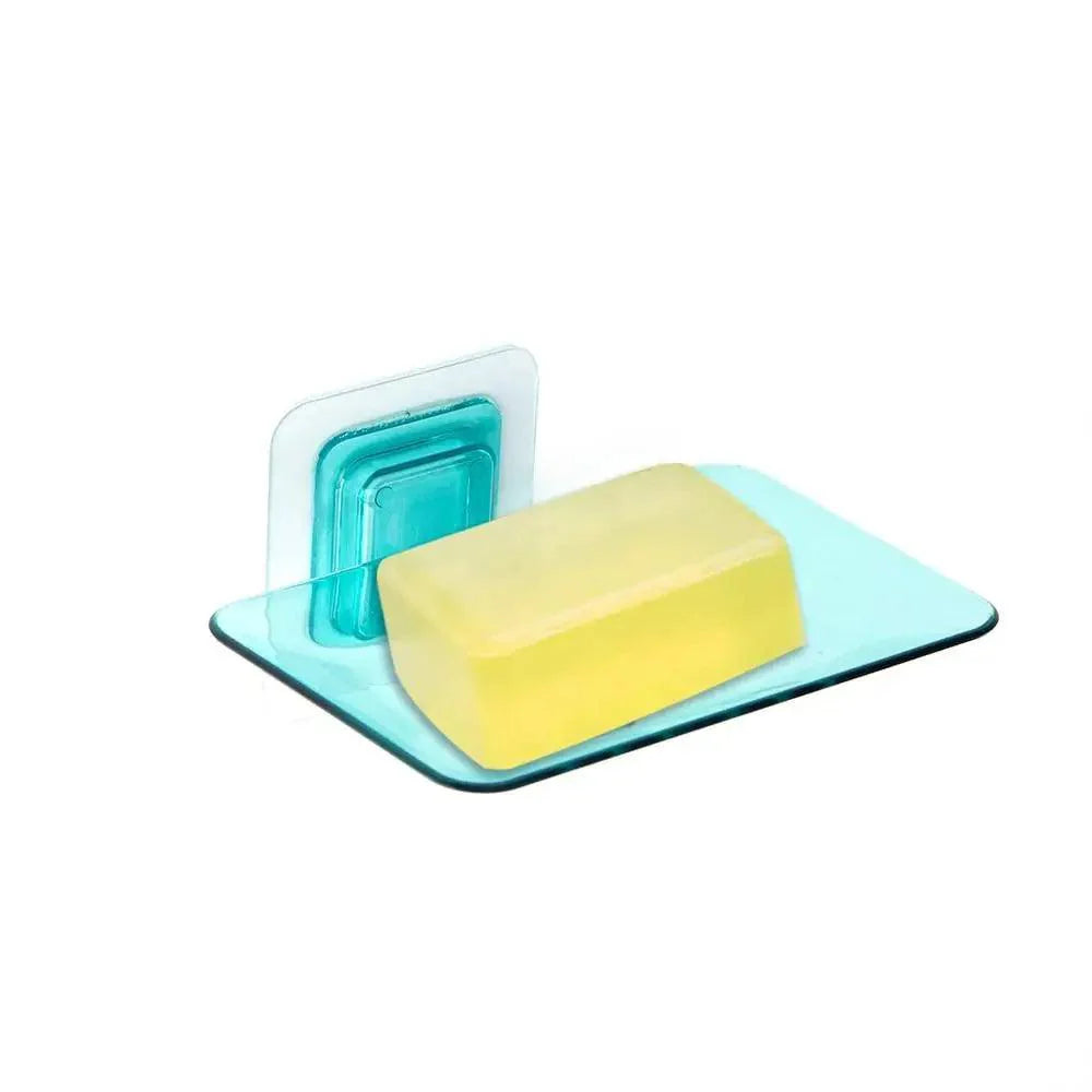 Porte-savon à ventouse pour salle de bain - Boîte à savon transparente avec égouttoir - Support mural à ventouse pour douche de salle de bain