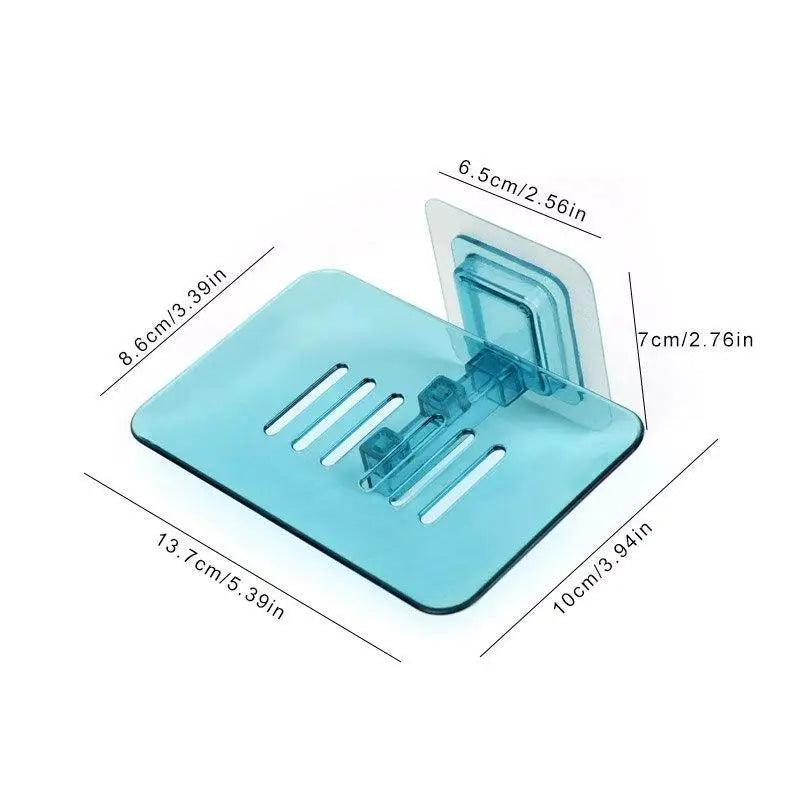 Porte-savon mural sans perçage, double couche, porte-savon éponge, accessoires de salle de bain, porte-savon auto-adhésif, porte-savon de douche, étui à savon de salle de bain, support éponge adhésif pour évier de cuisine, égouttoir mural pour savon