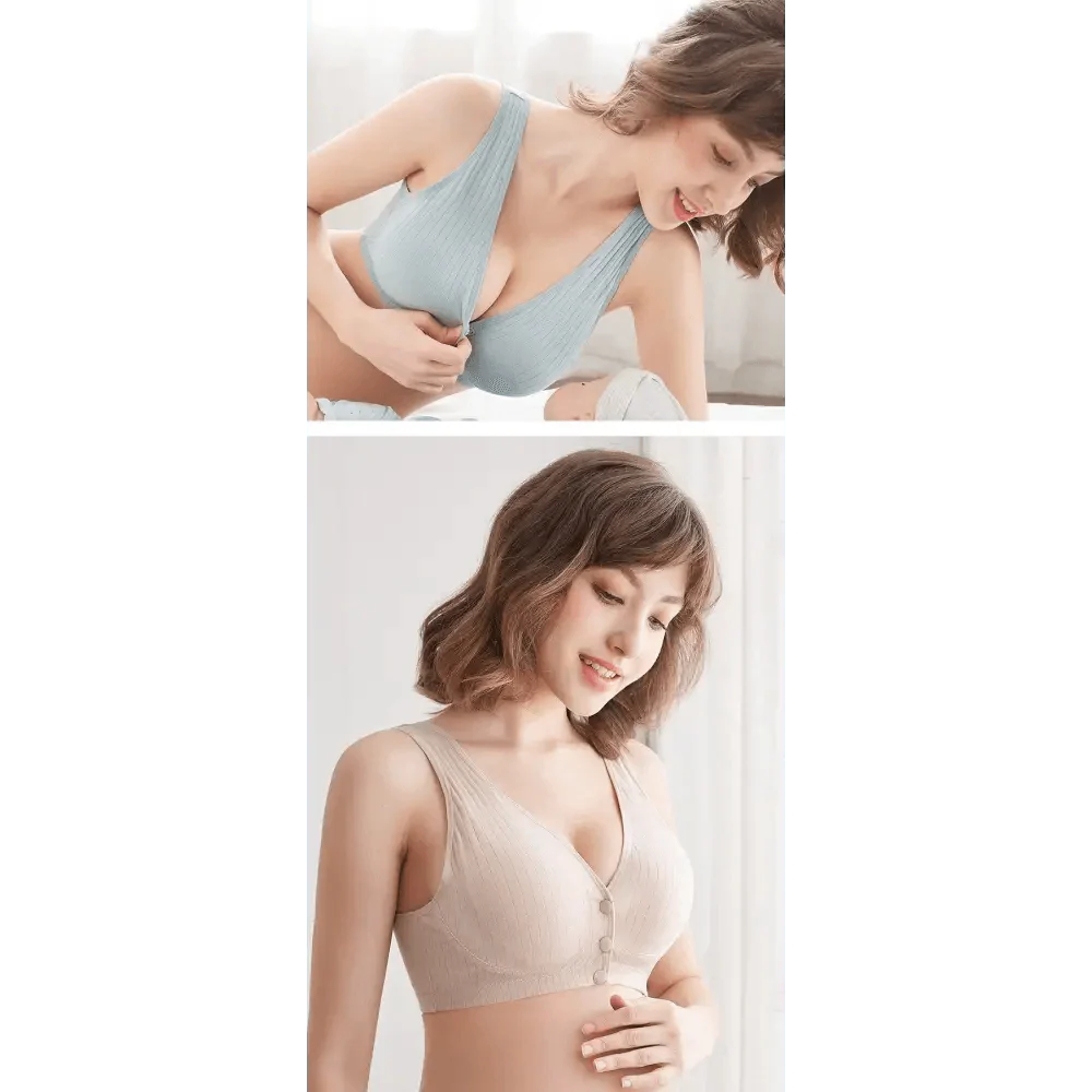 Soutien-gorge d'allaitement en coton doux et confortable, respirant, pour femmes enceintes, grande taille, facile à nourrir, sans armature