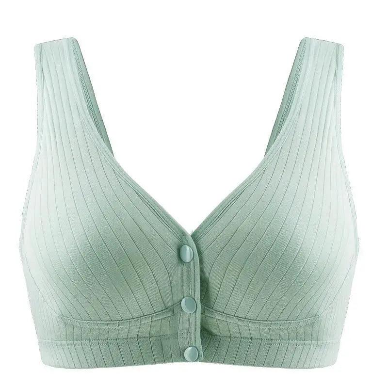 Soutien-gorge d'allaitement en coton doux et confortable, respirant, pour femmes enceintes, grande taille, facile à nourrir, sans armature
