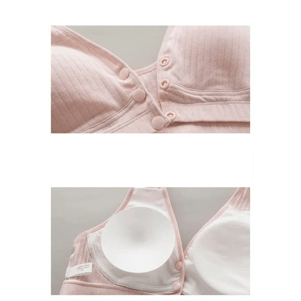 Soutien-gorge d'allaitement en coton doux et confortable, respirant, pour femmes enceintes, grande taille, facile à nourrir, sans armature