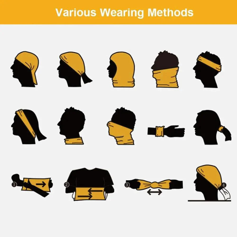 Foulard en soie doux et confortable, écharpe magique unisexe, bandeau de sport extérieur pour vélo, tour de cou, cagoule pour cyclisme, bandana de motard, masque facial