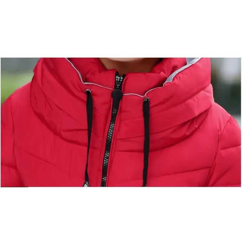 Veste d'hiver douce et confortable pour femme, courte, épaisse, coupe-vent, avec capuche, fermeture éclair, en coton matelassé, coupe ajustée, couleur unie, hauts basiques.