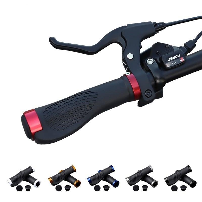 Poignées de vélo souples Absorption des chocs Housse de guidon de vélo de route Verrouillage en alliage d'aluminium Caoutchouc Antidérapant Poignées de guidon de vélo Poignées antidérapantes en caoutchouc souple Verrouillage de VTT sur le guidon