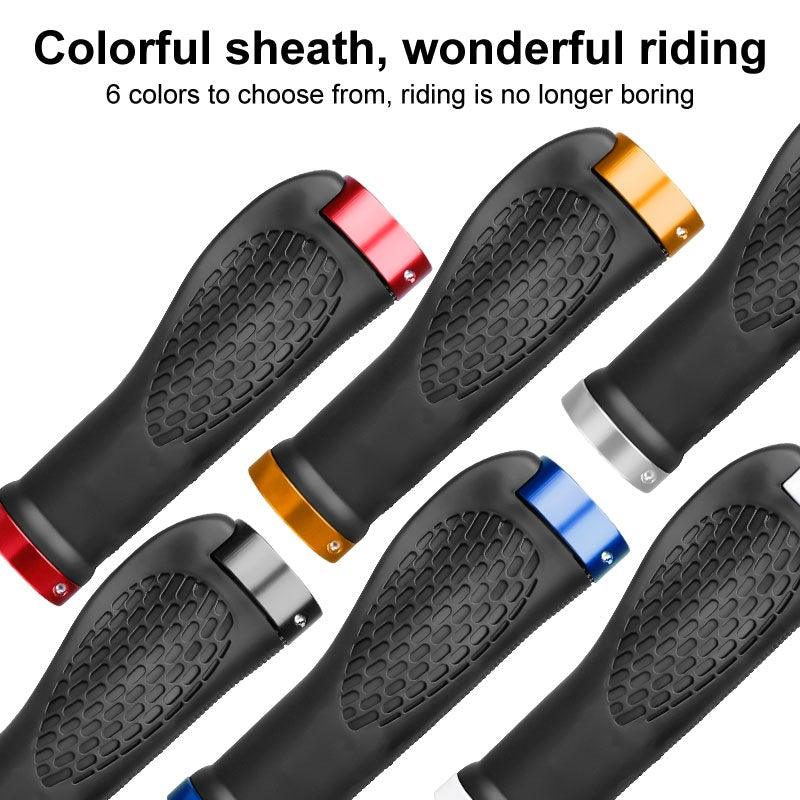 Poignées de vélo souples Absorption des chocs Housse de guidon de vélo de route Verrouillage en alliage d'aluminium Caoutchouc Antidérapant Poignées de guidon de vélo Poignées antidérapantes en caoutchouc souple Verrouillage de VTT sur le guidon