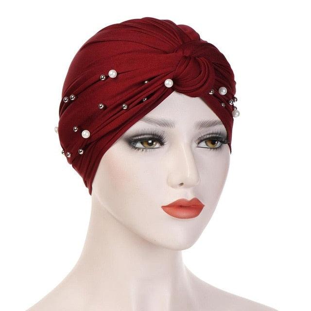 Turban Hijab Bonnet Élégant Léger en Coton Doux, Foulard Arabe, Casquette, Bandana, Chapeau, Turbans Indiens et Africains, Bandeau Torsadé pour Femmes