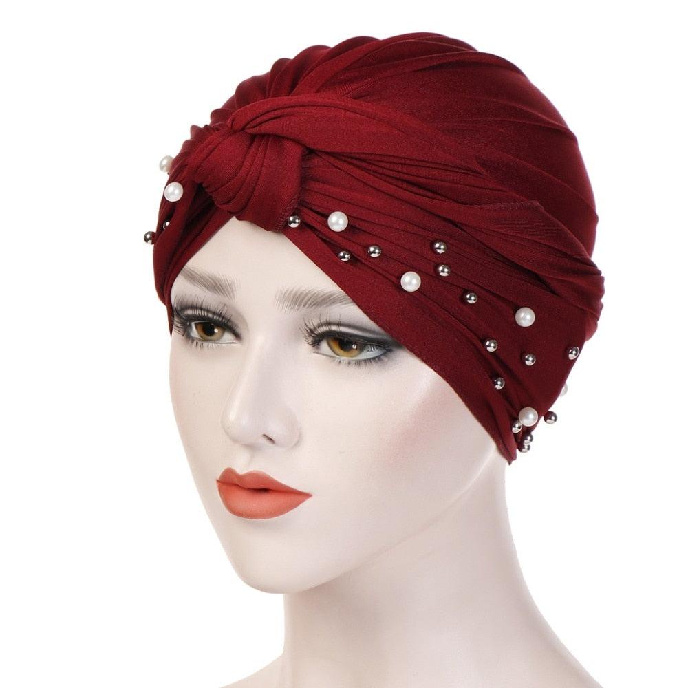 Turban Hijab Bonnet Élégant Léger en Coton Doux, Foulard Arabe, Casquette, Bandana, Chapeau, Turbans Indiens et Africains, Bandeau Torsadé pour Femmes