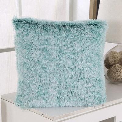Housse de coussin décorative en fausse fourrure douce et moelleuse pour la maison, le salon, le canapé, housse de coussin décorative en peluche pour canapé, chambre, voiture 43x43cm