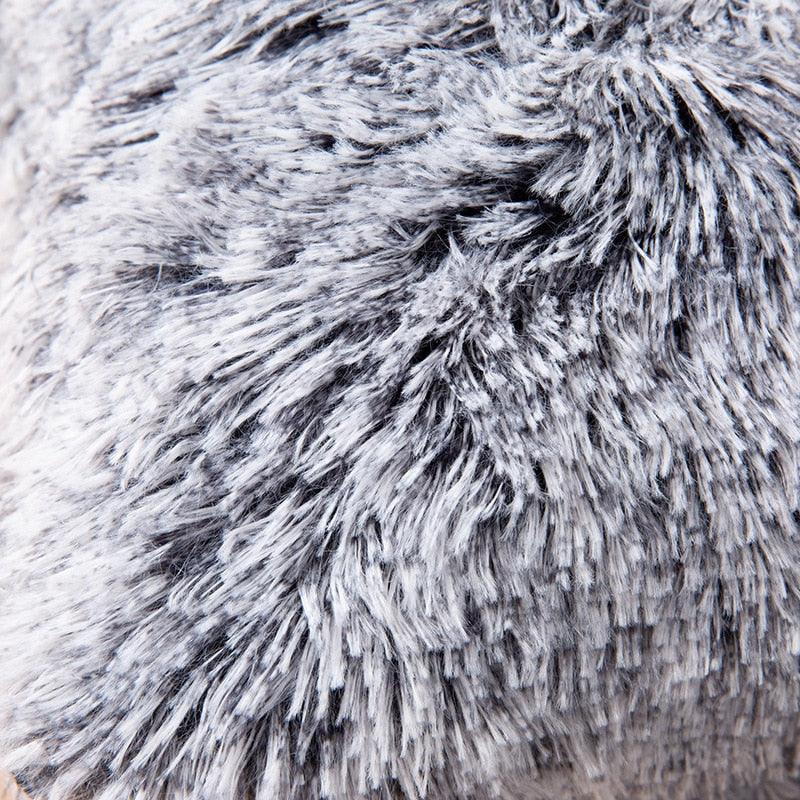 Housse de coussin décorative en fausse fourrure douce et moelleuse pour la maison, le salon, le canapé, housse de coussin décorative en peluche pour canapé, chambre, voiture 43x43cm