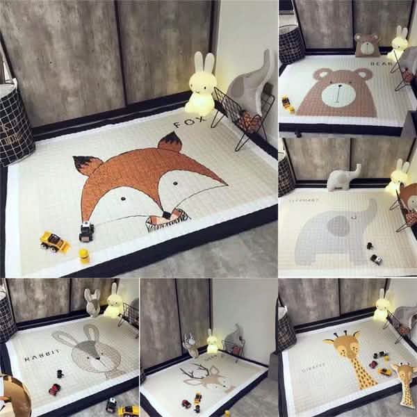 Tapis de jeu rectangulaire doux pour bébé