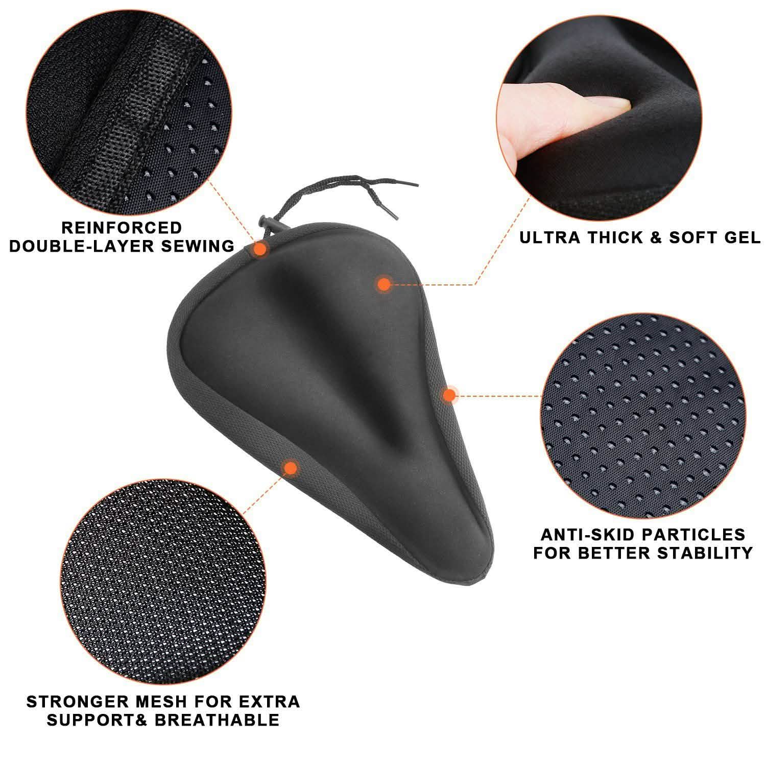 Housse de selle de vélo en gel de silicone souple