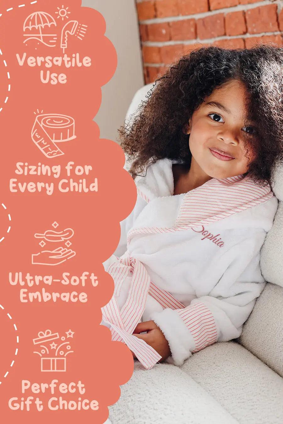Peignoir en peluche pour enfants – Ultra doux, sûr et confortable pour les tout-petits et les enfants