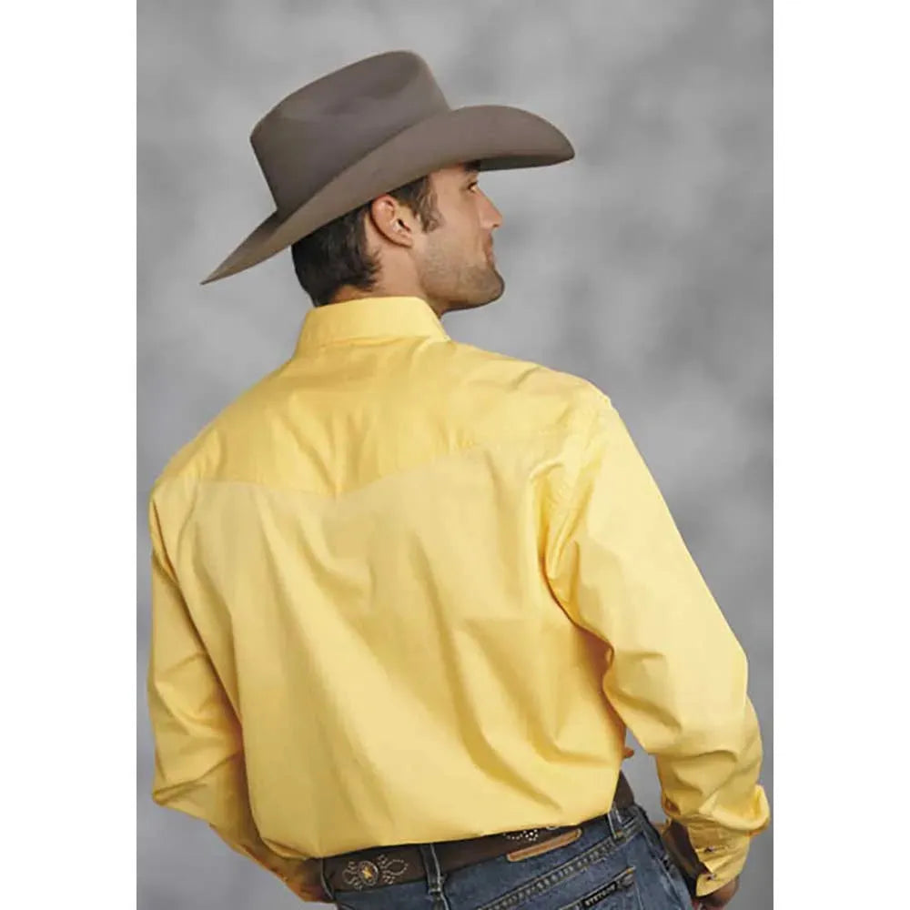Chemise Western Roper Solid Poplin à boutons-pression pour homme