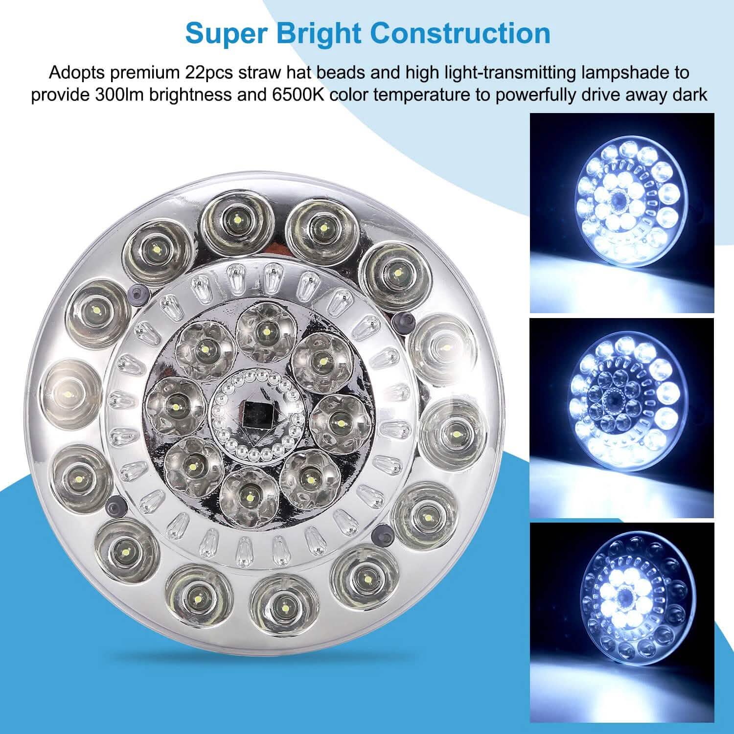 Ampoule LED Suspendue Solaire pour Camping