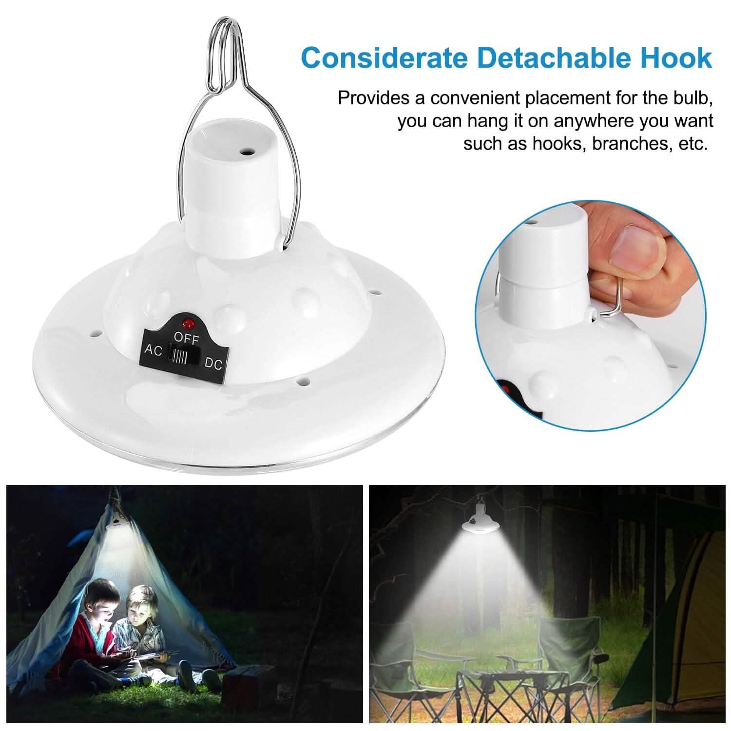 Ampoule LED Suspendue Solaire pour Camping