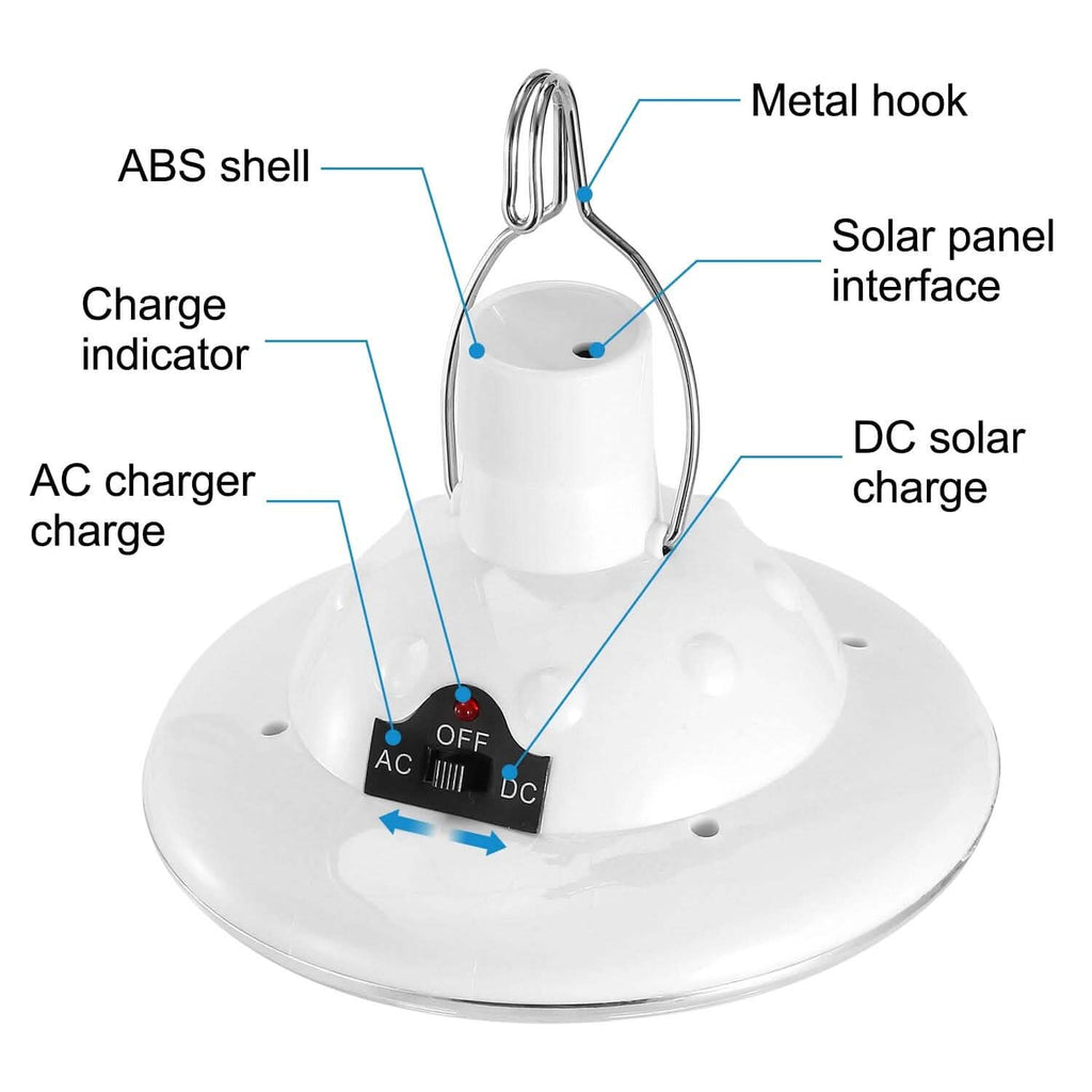 Ampoule LED Suspendue Solaire pour Camping