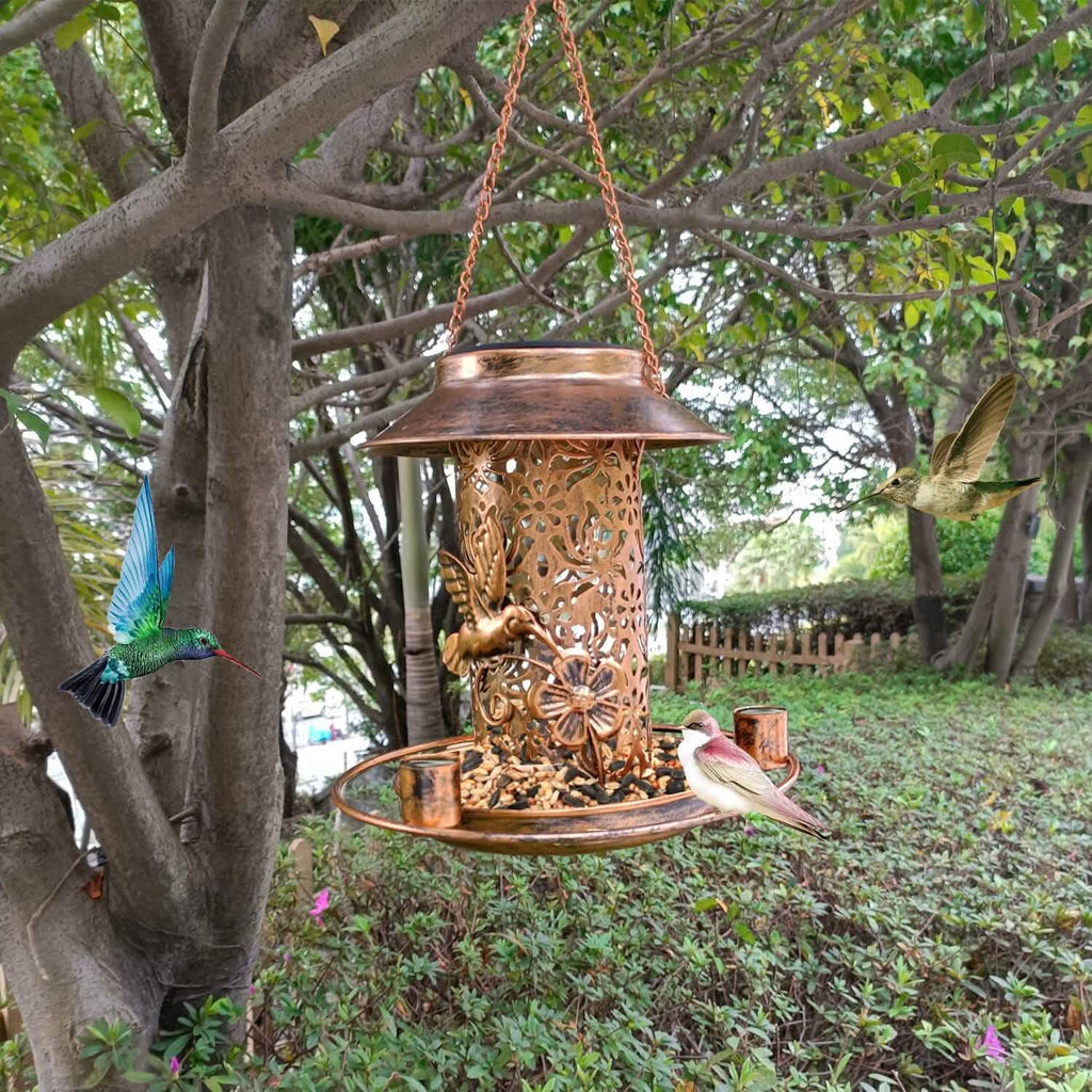 Lanterne solaire décorative suspendue pour oiseaux