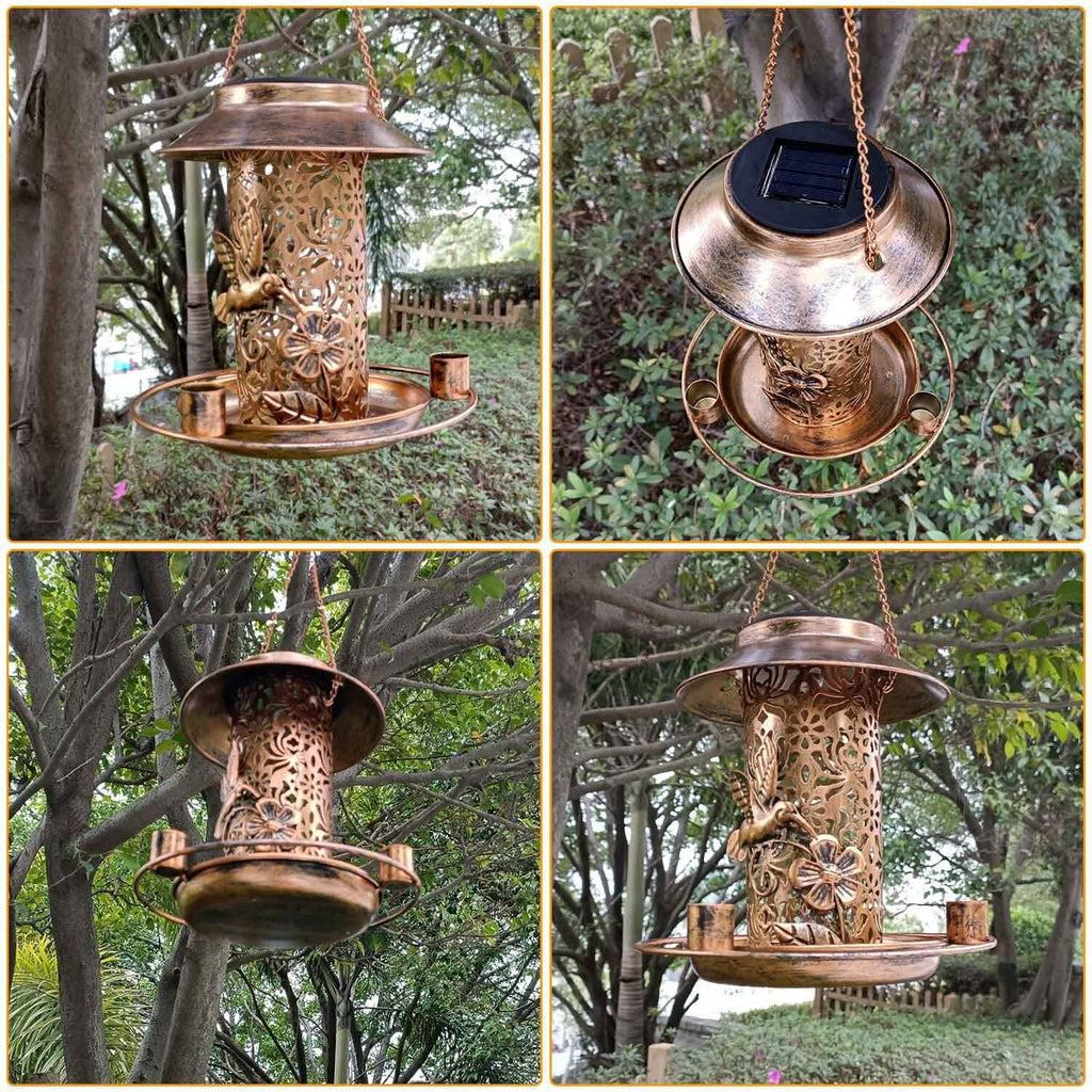 Lanterne solaire décorative suspendue pour oiseaux