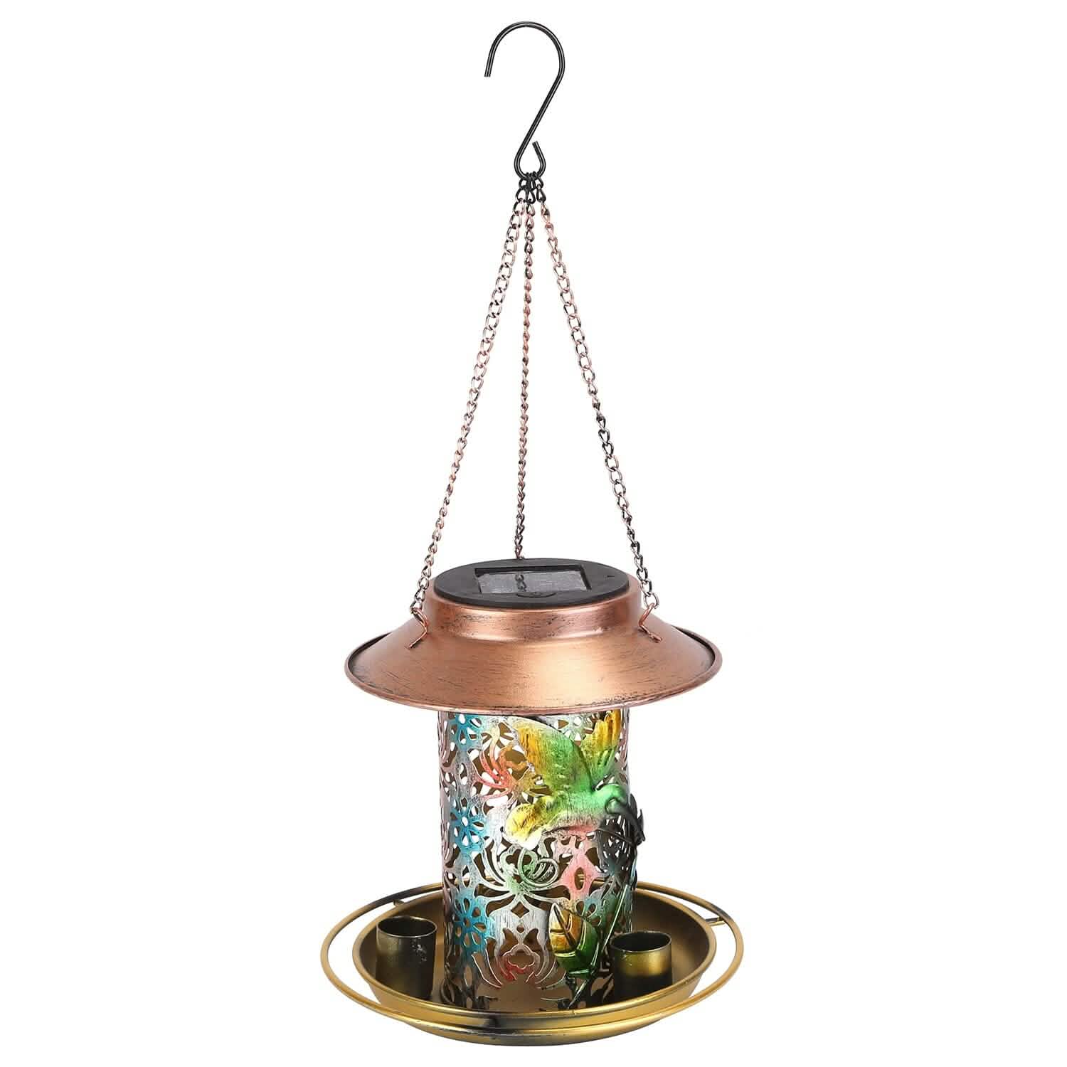 Lanterne solaire décorative suspendue pour oiseaux