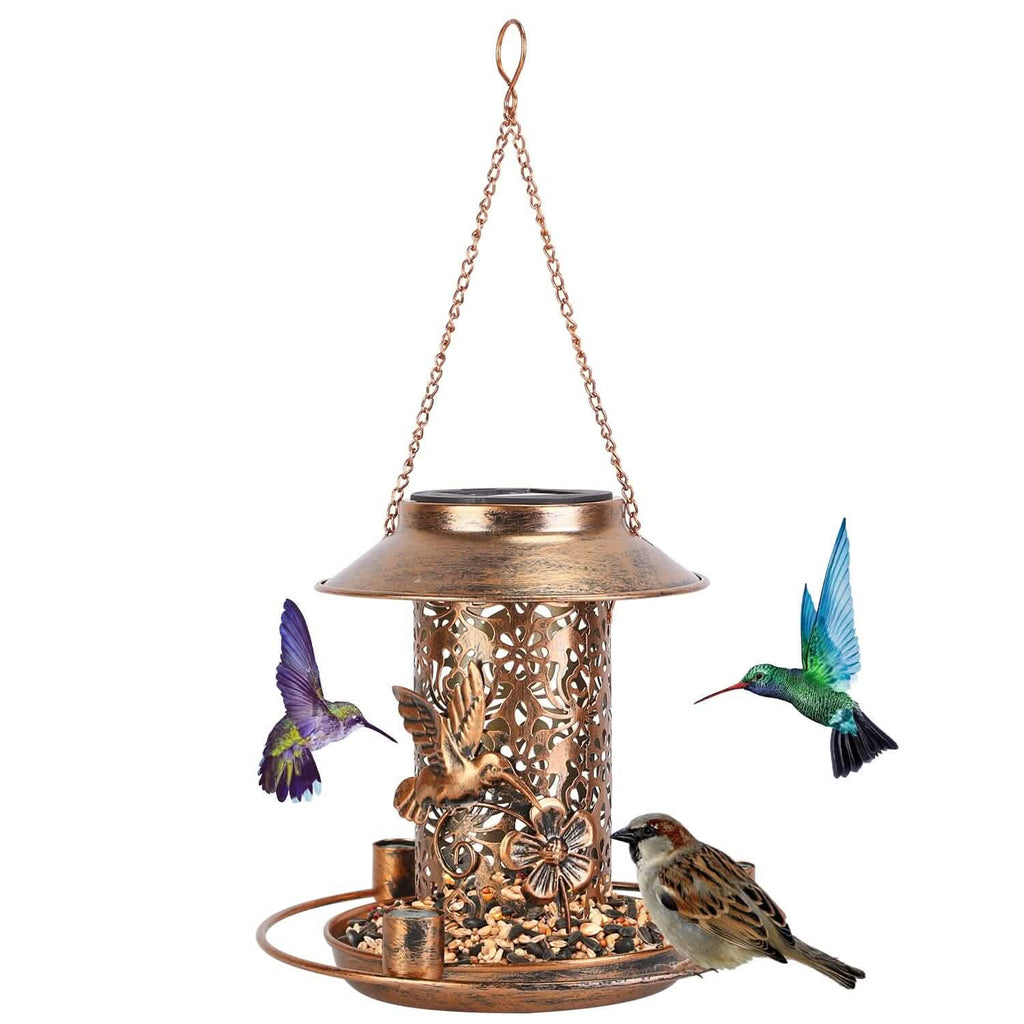 Lanterne solaire décorative suspendue pour oiseaux