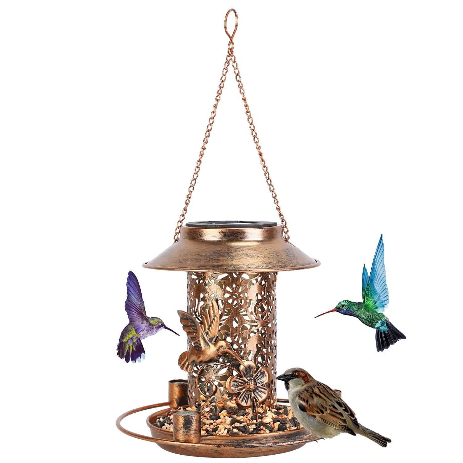 Lanterne solaire décorative suspendue pour oiseaux
