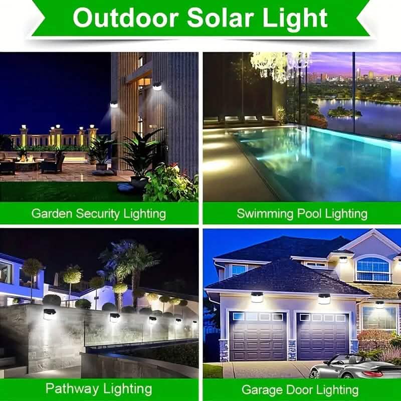 Lampes solaires extérieures 576 LED avec réflecteur et 3 modes d'éclairage