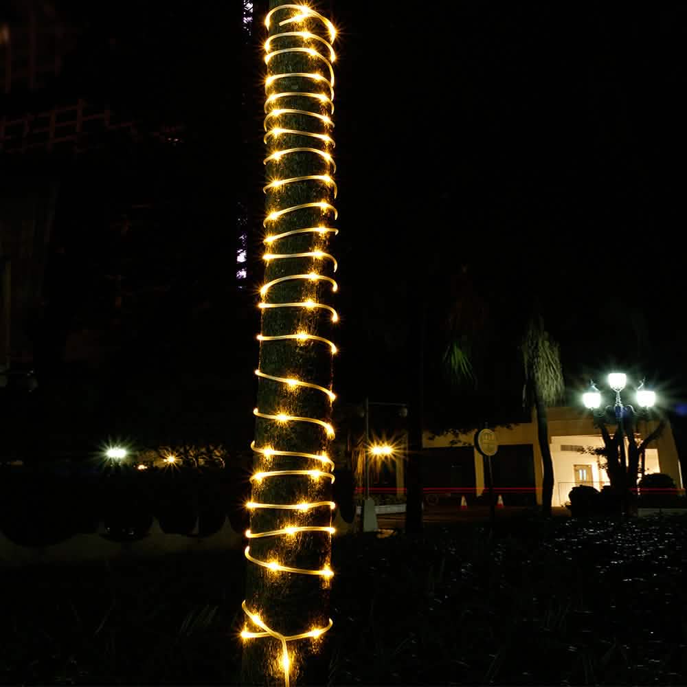 Guirlande lumineuse solaire féerique blanc chaud de 23 mètres