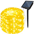 Guirlande lumineuse solaire féerique blanc chaud de 23 mètres