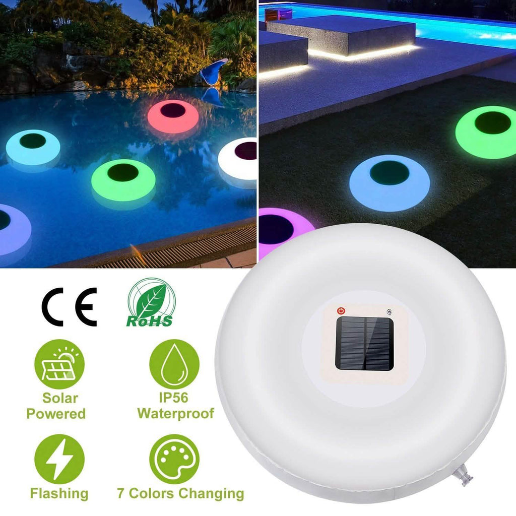 Lampes flottantes solaires pour piscine avec capteur de lumière