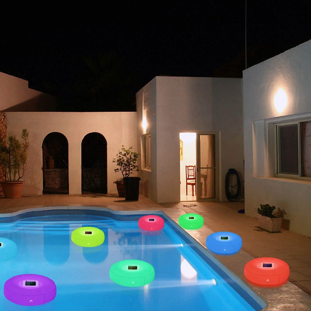 Lampes flottantes solaires pour piscine avec capteur de lumière