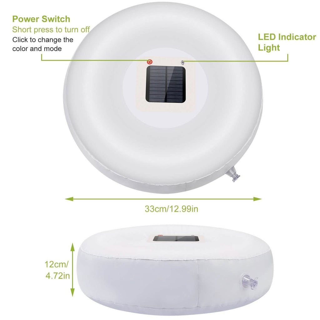 Lampes flottantes solaires pour piscine avec capteur de lumière