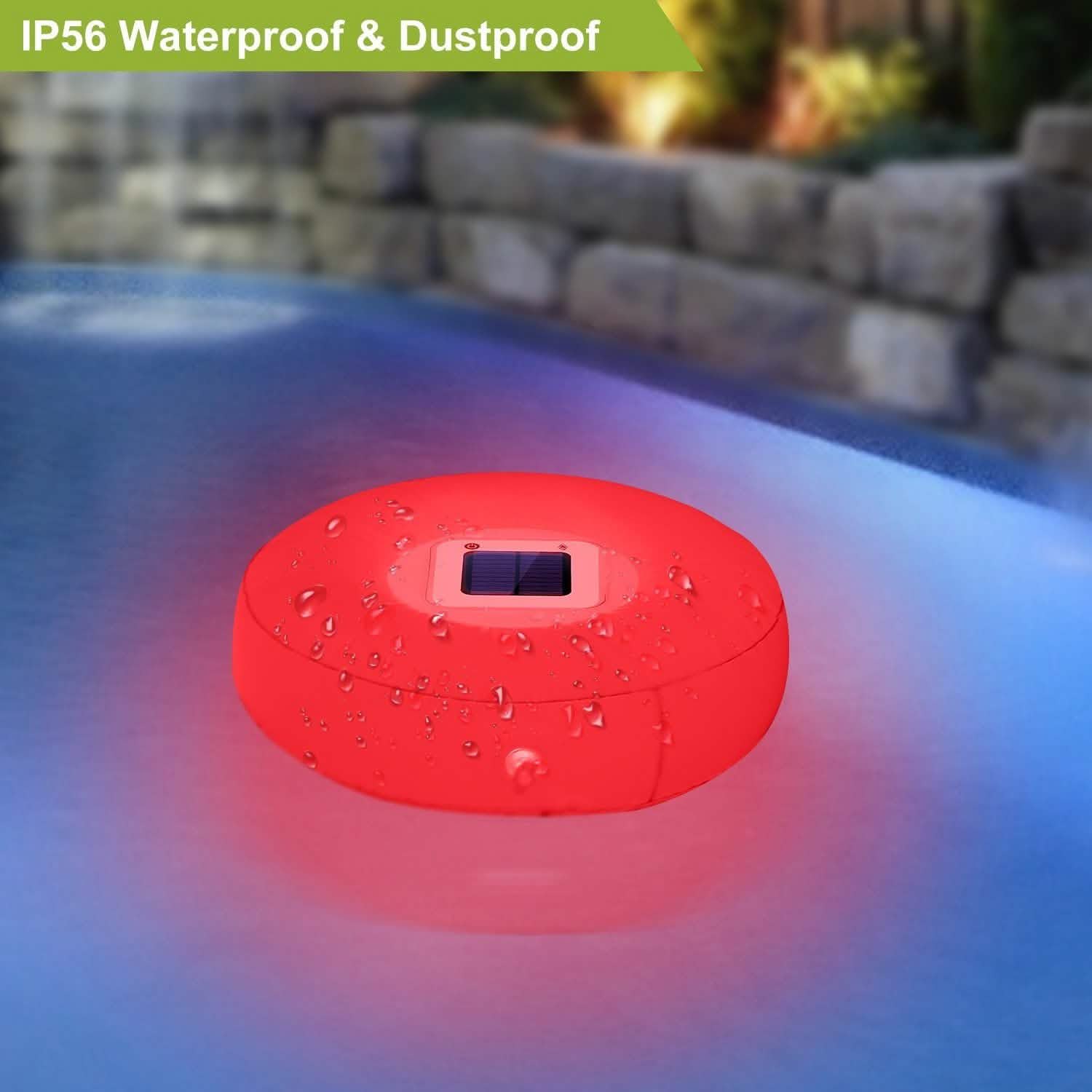 Lampes flottantes solaires pour piscine avec capteur de lumière
