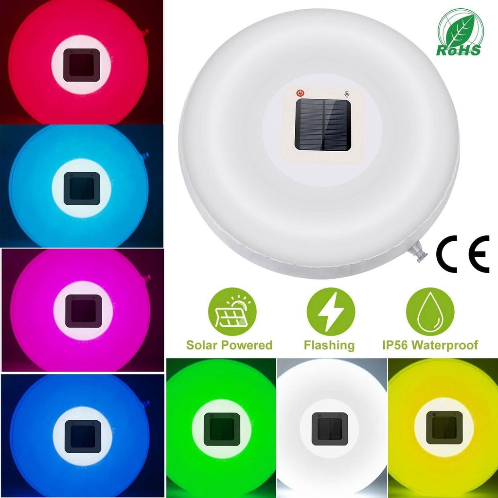 Lampes flottantes solaires pour piscine avec capteur de lumière