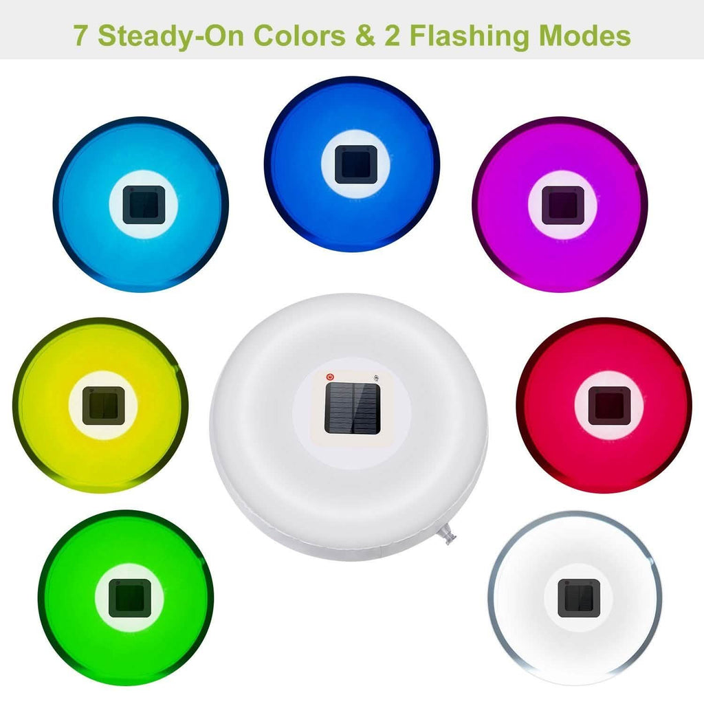 Lampes flottantes solaires pour piscine avec capteur de lumière