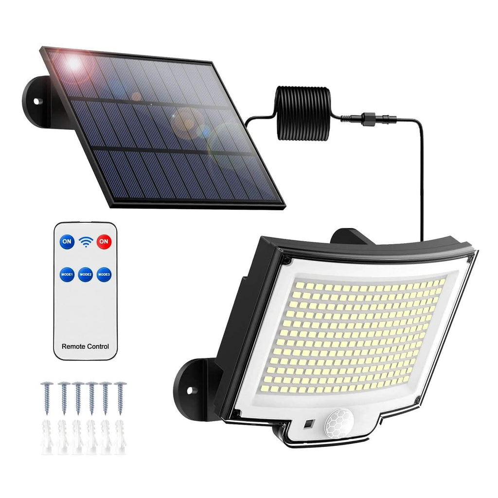 Projecteur solaire étanche IP65 avec détecteur de mouvement et télécommande