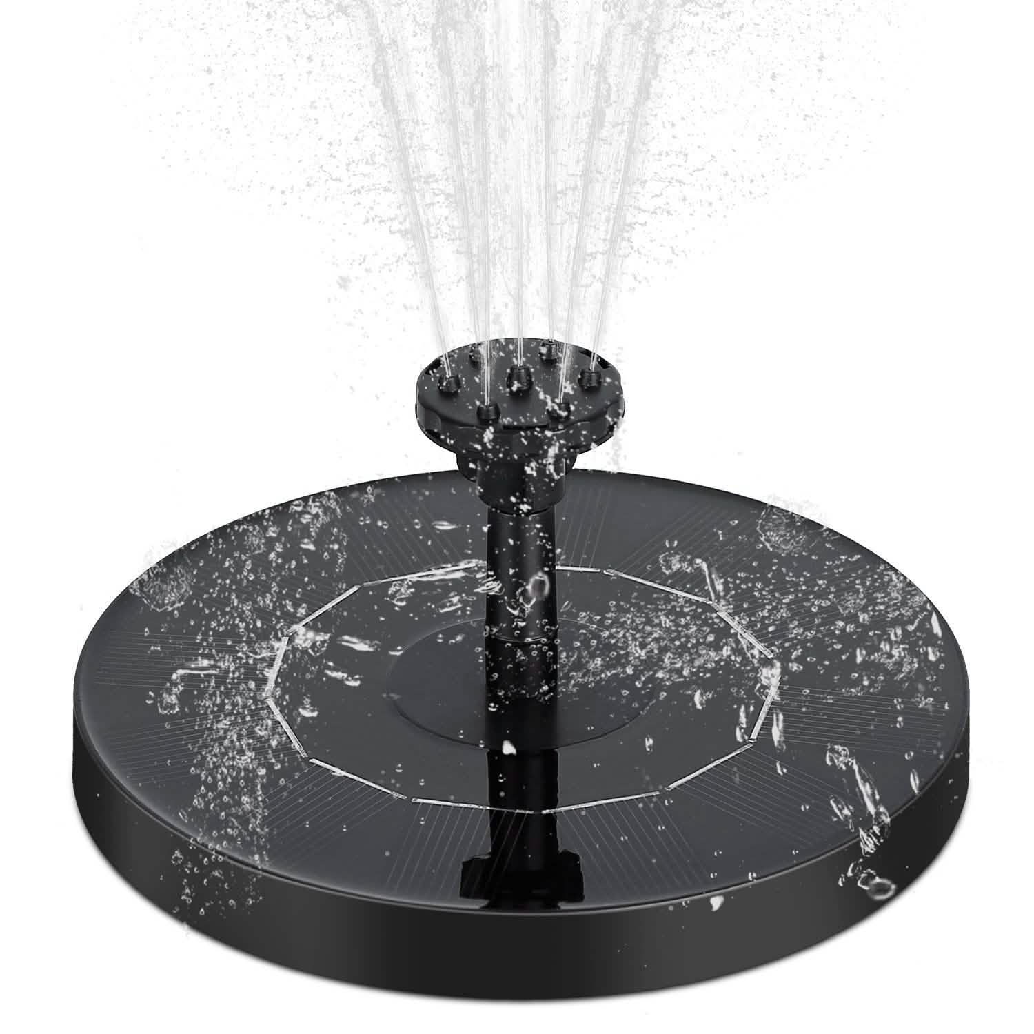 Pompe de fontaine solaire flottante pour bain d'oiseaux/bassin