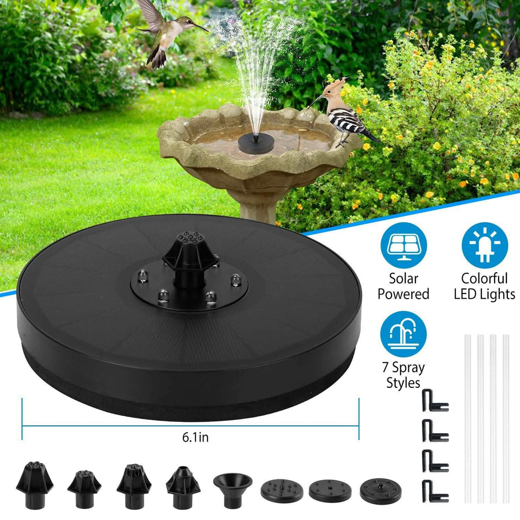 Pompe de Fontaine Solaire Flottante pour Bain d'Oiseaux et Étang