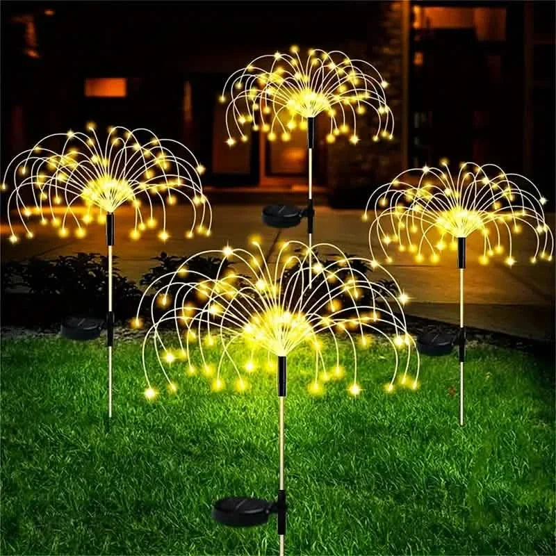 Lampes de jardin solaires avec 60 LED et 8 modes d'éclairage