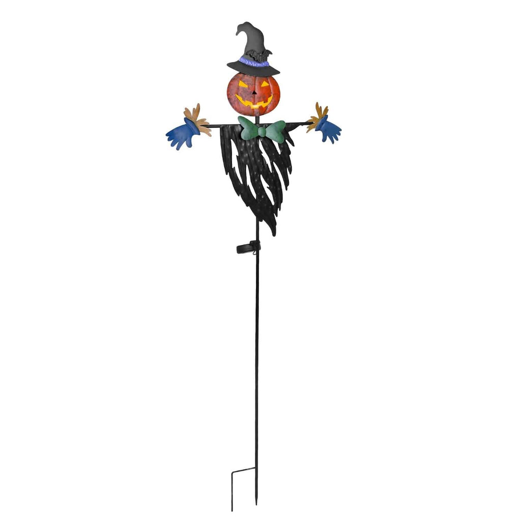 Décoration lumineuse de pieu d'épouvantail à énergie solaire pour Halloween