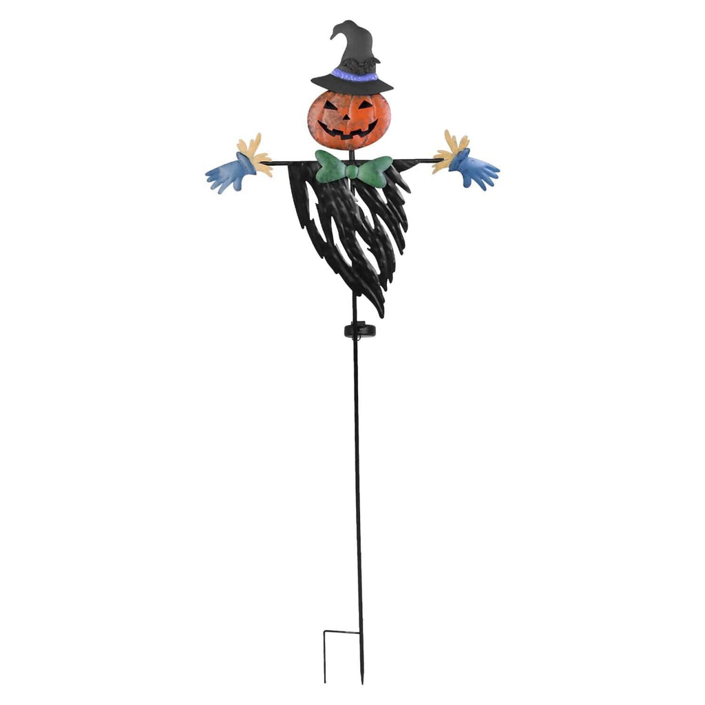Décoration lumineuse de pieu d'épouvantail à énergie solaire pour Halloween