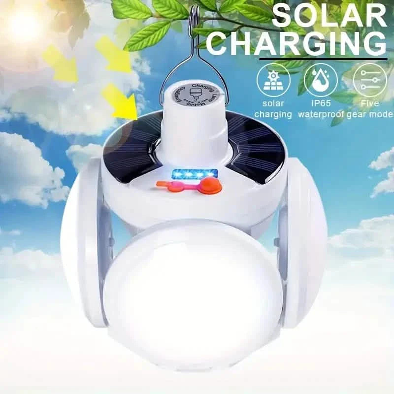 Ampoules LED solaires rechargeables par USB avec affichage de l'alimentation