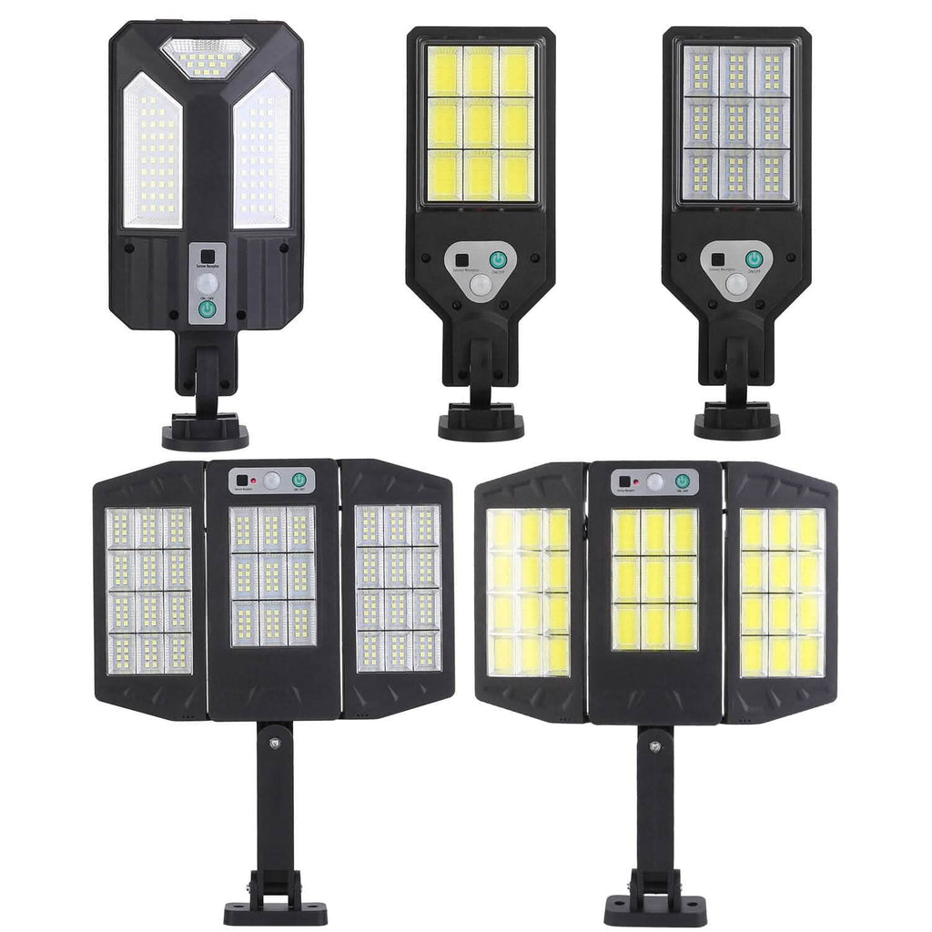 Lampes solaires murales d'extérieur avec capteur de mouvement PIR et télécommande sans fil