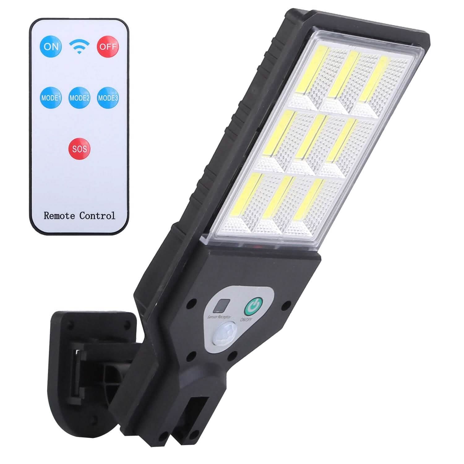 Lampes solaires murales d'extérieur avec capteur de mouvement PIR et télécommande sans fil
