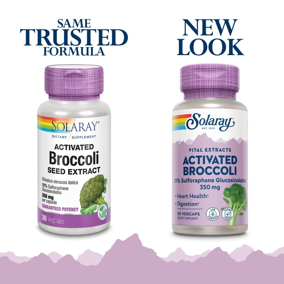 SOLARAY Extrait de graines de brocoli activées 350 mg, 10 % de glucosinolates de sulforaphane pour le soutien antioxydant, la santé cardiaque et le soutien digestif, végétalien et vérifié en laboratoire, 30 portions, 30 VegCaps