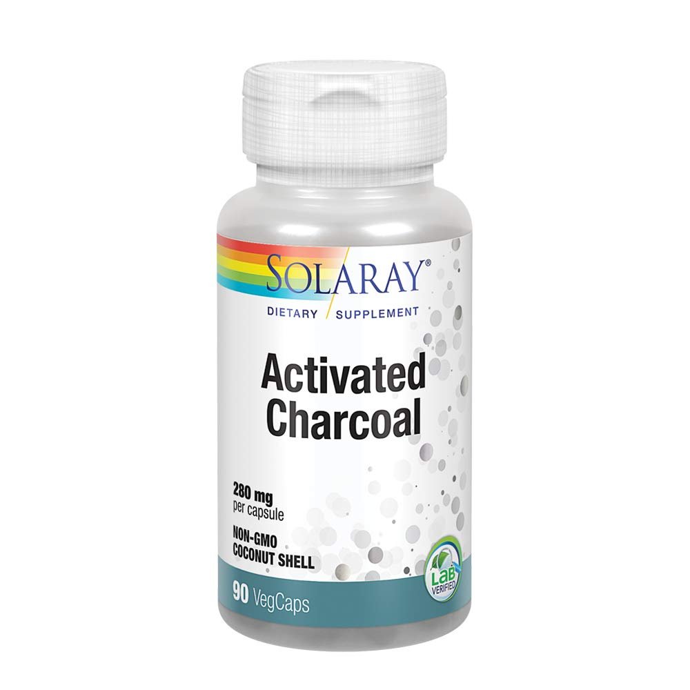 SOLARAY Activated Charcoal 280mg 90 Capsules