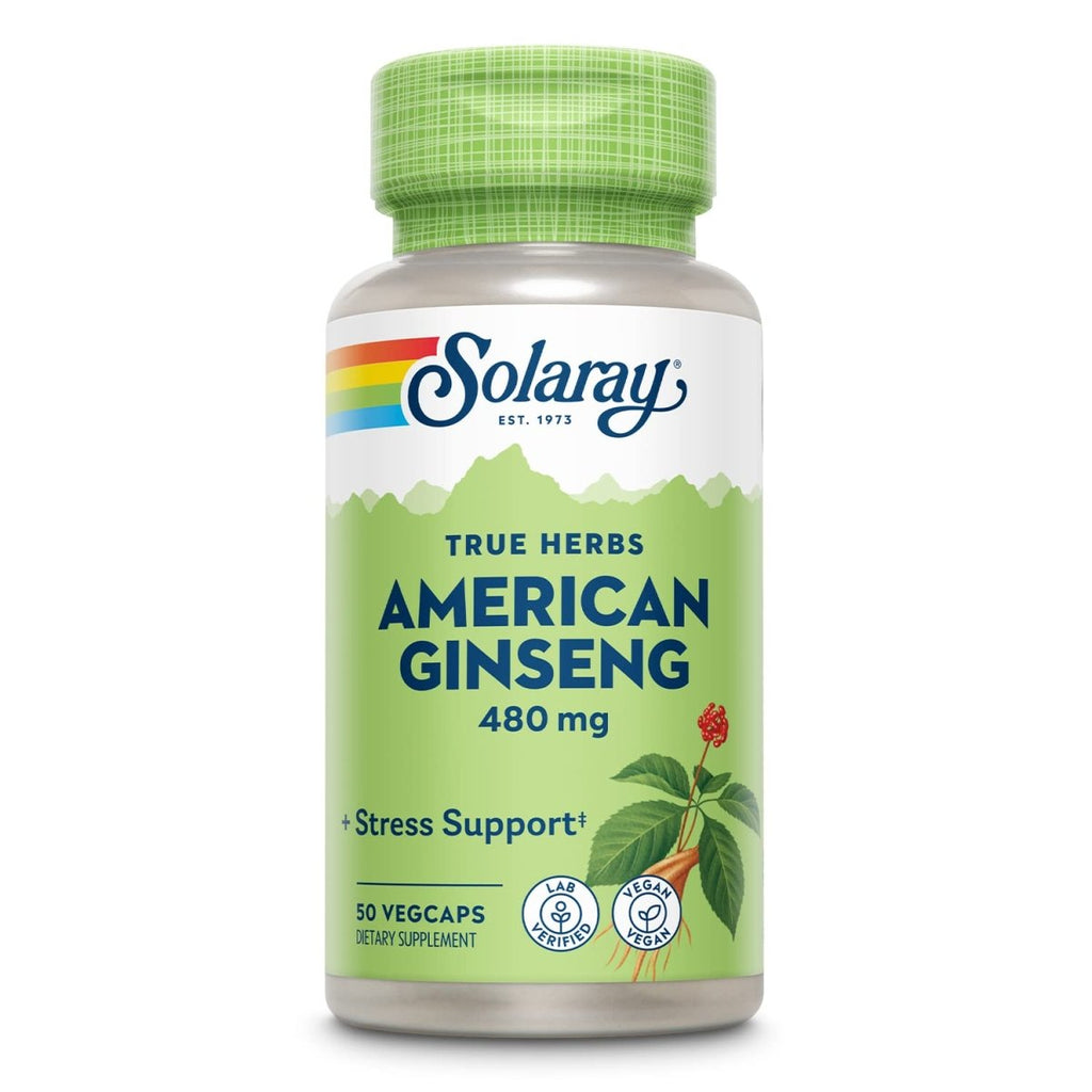 SOLARAY Ginseng Américain 480 mg 50 Végécaps