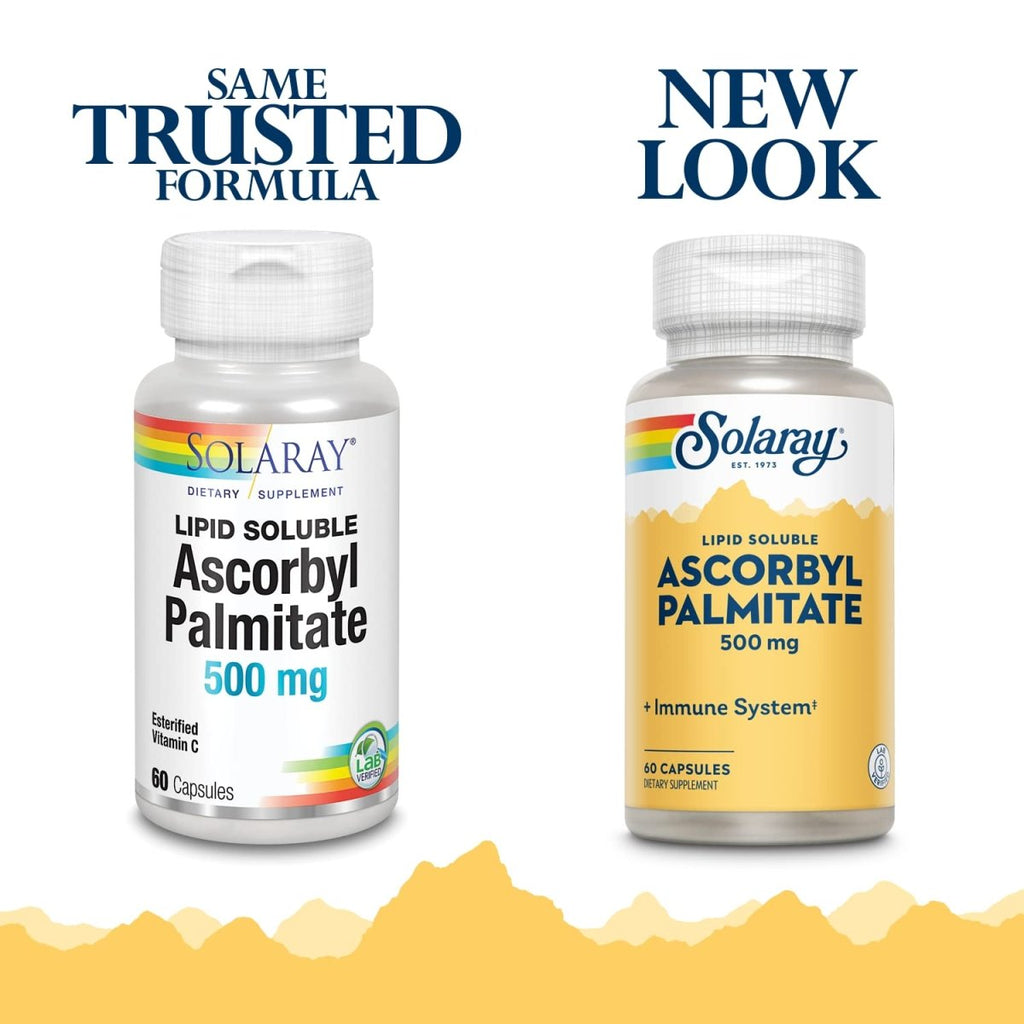 SOLARAY Ascorbyl Palmitate Vitamine C 500mg 60 Gélules
