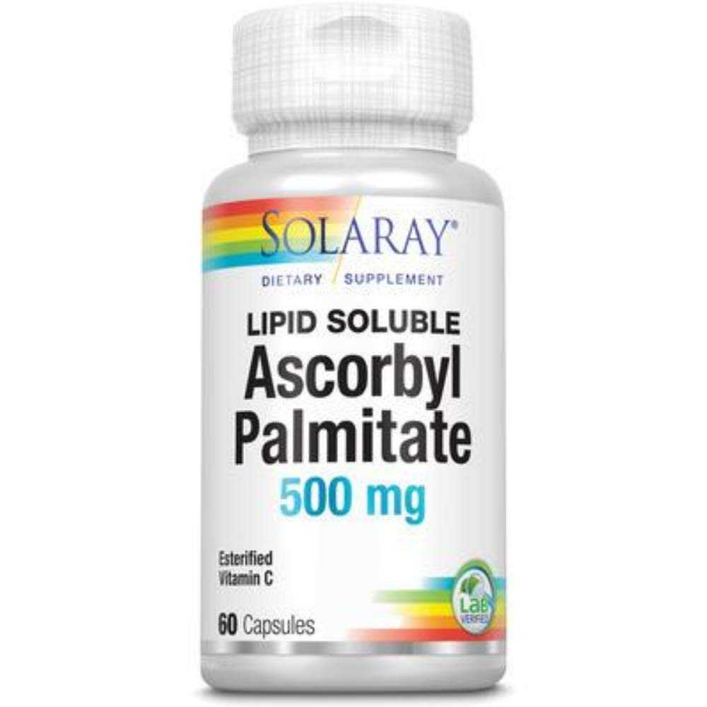 SOLARAY Ascorbyl Palmitate Vitamine C 500mg 60 Gélules